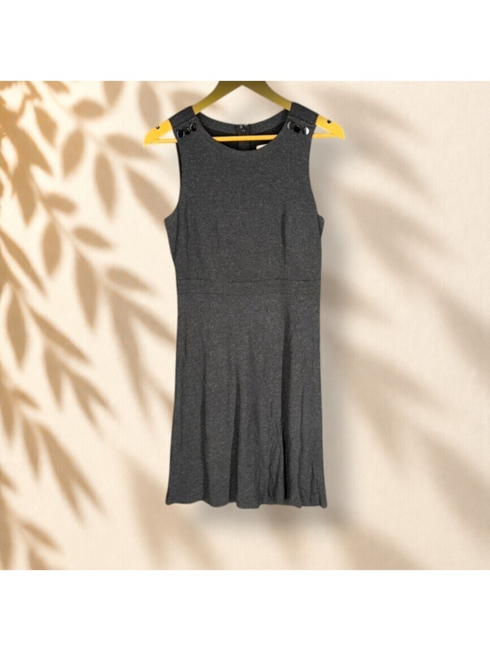 Loft Dress Women 6P Petite Black Sheath Midi Zipper Lined Sleeveless Casual